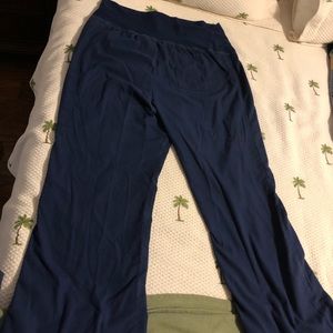 Medium petite length maternity scrub pants Navy